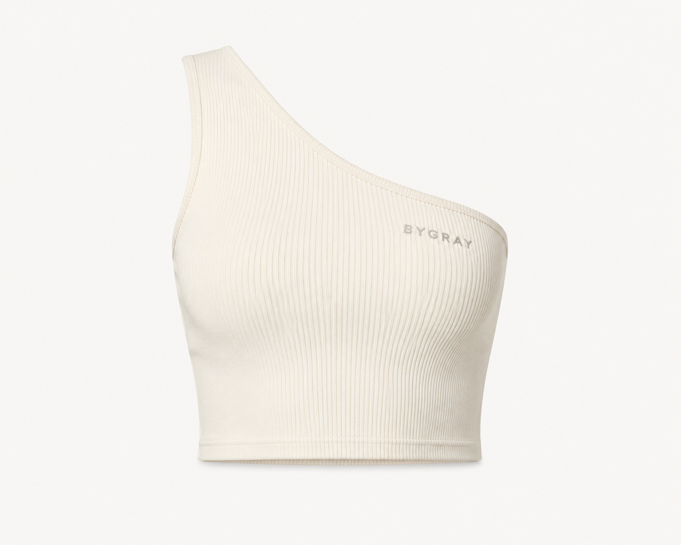 BYGRAY Asymmetric Rib Crop Top