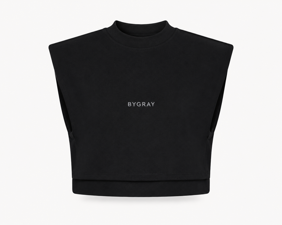 BYGRAY NYC Essentials Shoulder Crop Top
