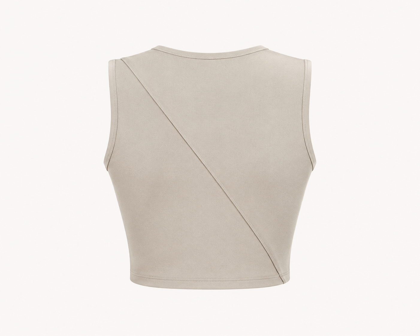 BYGRAY Diagonal Fold Crop Top